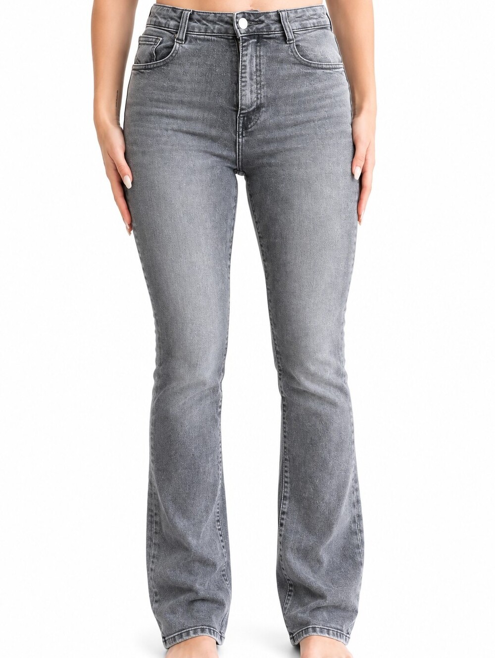 ZARA Gray High Rise Flare Jeans Size 6 / EUR 38